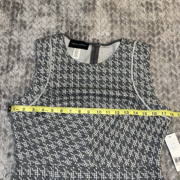 NWT Donna Morgan Sleeveless Dress/Sheath. Gray & White Houndstooth Pattern. SZ10 - Picture 11 of 13